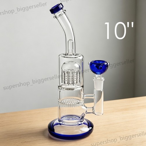 New blue heavy glass - new, 10"