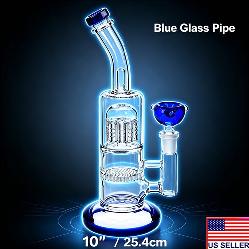 Inch blue heavy glass bong - glass,