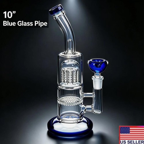 Inch blue heavy - glass, bong