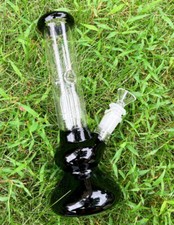 Bong in vetro nero scuro 10"