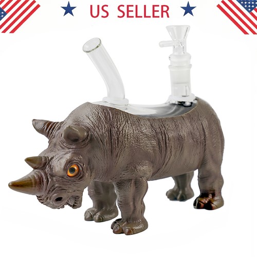Rhino 8in hookah glass bong - 8in,