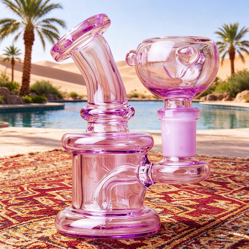 Mini glass bong - glass, tobacco