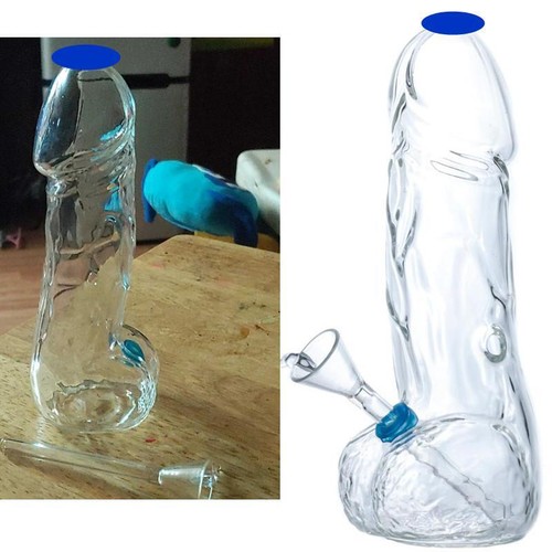 Penis glass pipe thick - 8",