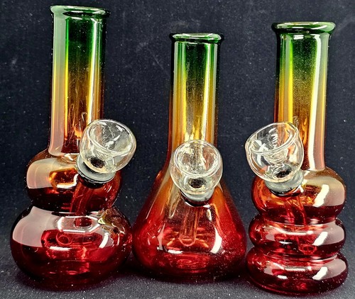 Rasta thick glass mini bong - thick,