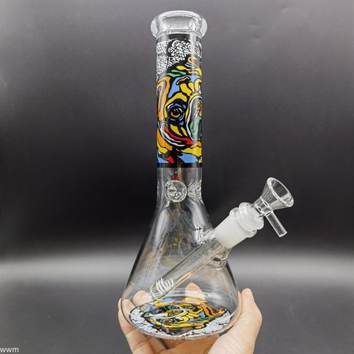 Abstract dog pattern - 10", glass