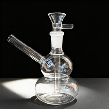 4" Glass Bong Thick Gourd